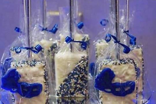 Masquerade Themed Rice Krispy Treats