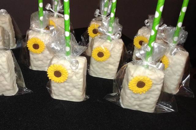 Sunflower themed Rice Krispy Treats