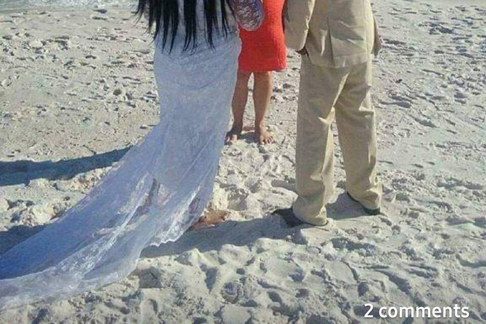 Beach elopement