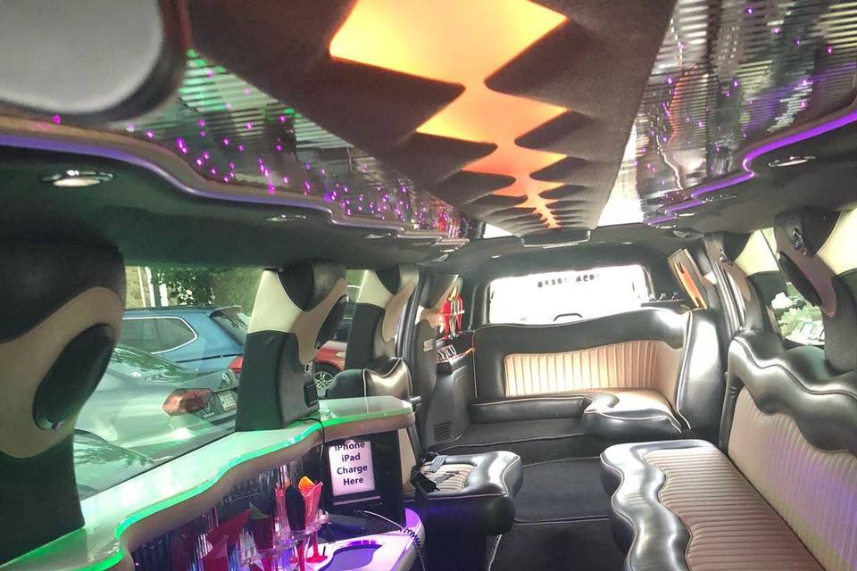 Interior's of the limo