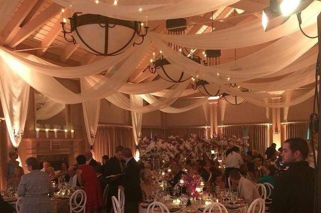 Small Ballroom in Bluffton SC just before the wedding party arrived. This was the secondary venue as there was a torrential rain that day.