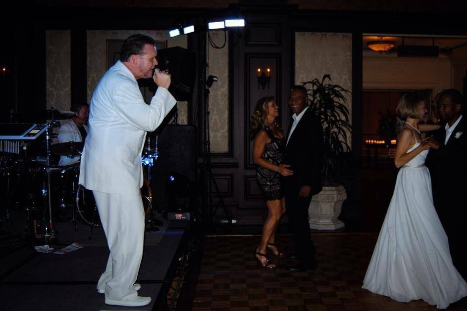 Singing the first dance song for Earl and Denise Klugh as a special request. Night and Day