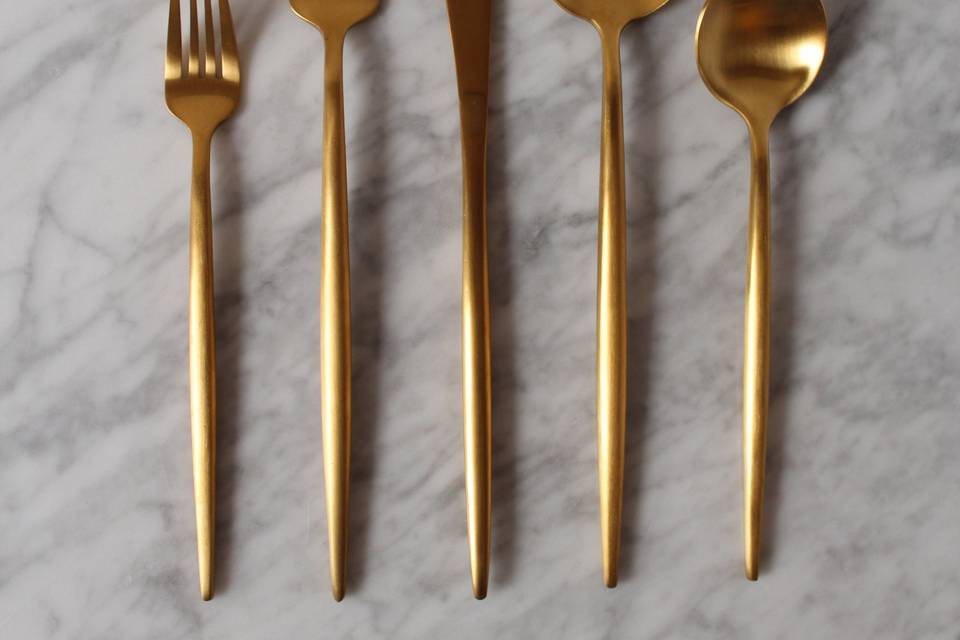 Gold flatware