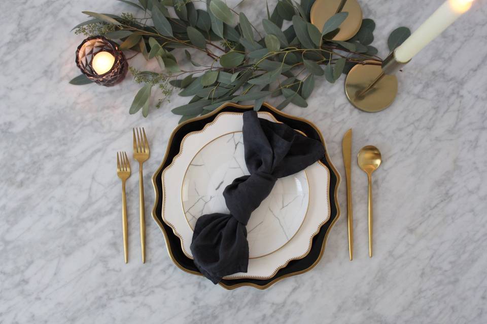 Winter tablescape