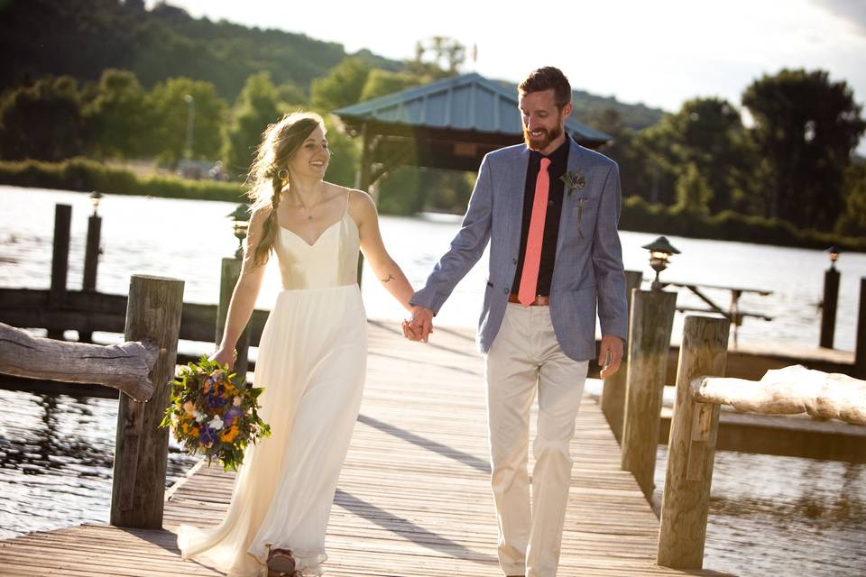 On the dock