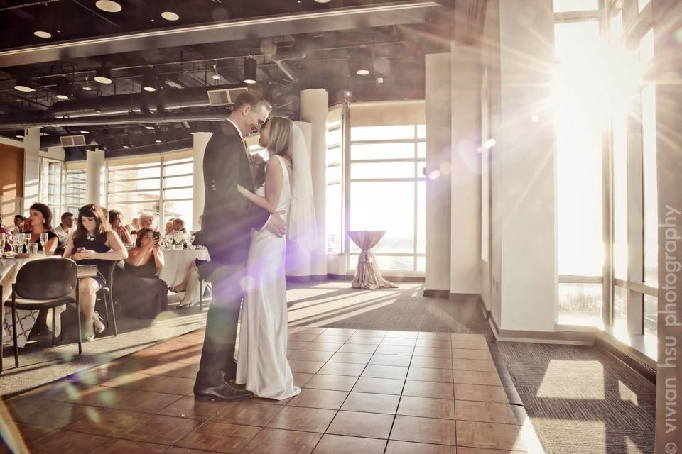 Couple having their first dance