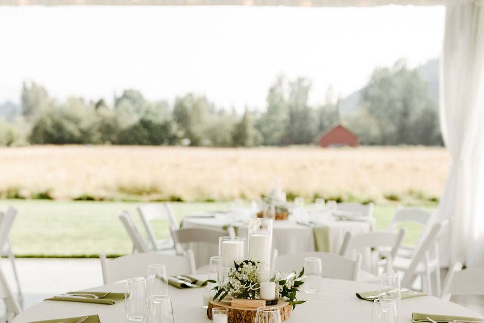 King County farm wedding recep
