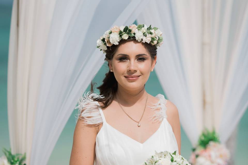 Flower crown & bouquet