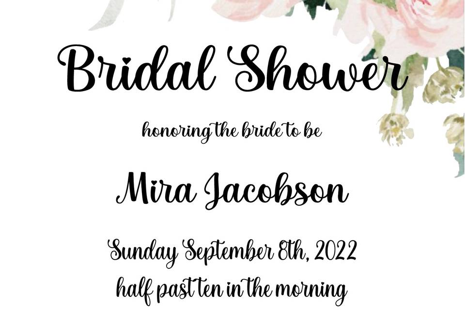 Customized Bridal Shower Cards