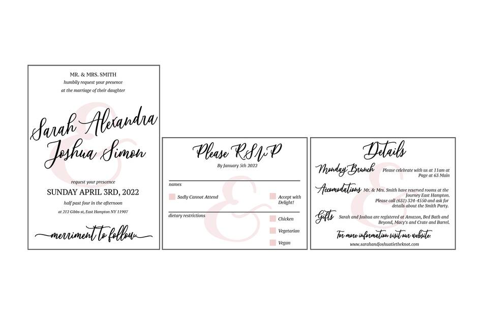 Customized Wedding Invitations