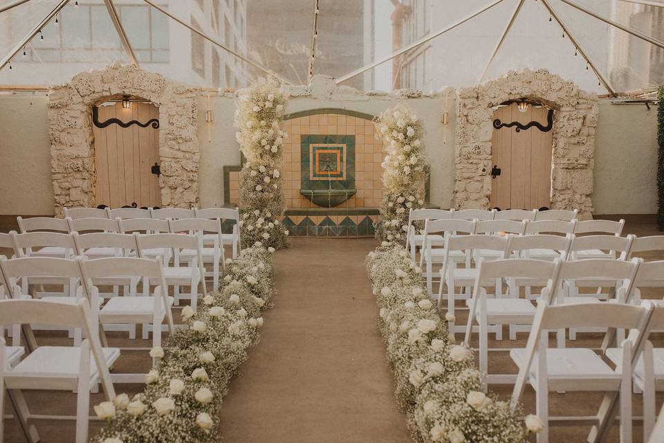 Tent Ceremony Florals