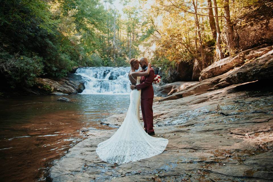 Waterfall Wedding in North GA