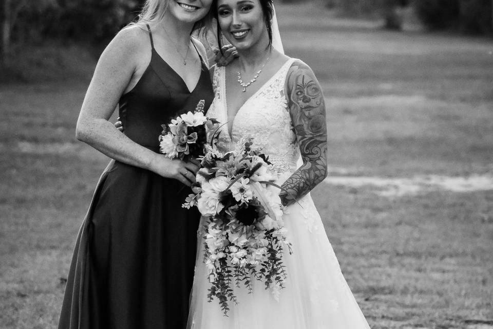 Bride and Bridesmaid