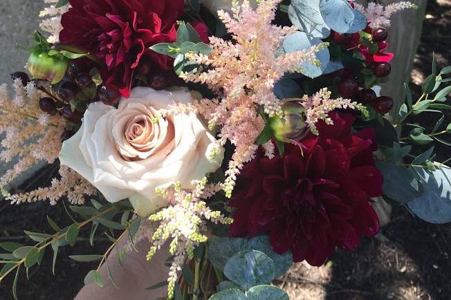 Dahlas and Astilbe bouquet