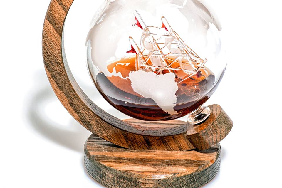 Globe decanter groomsman gift