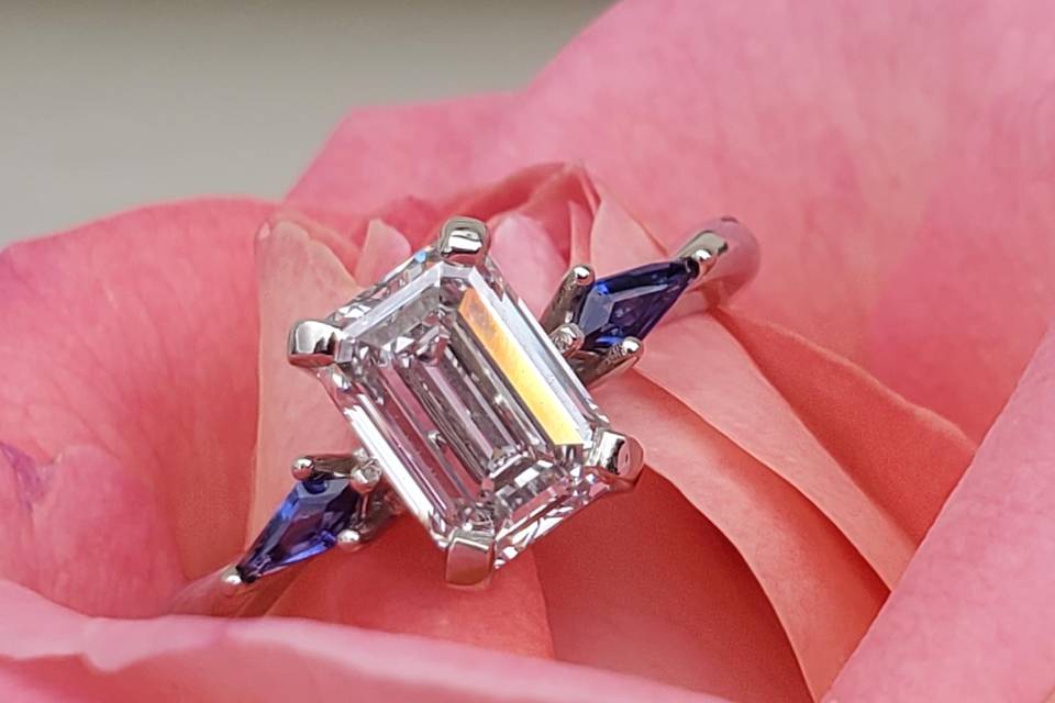 Emerald Cut Diamond Ring