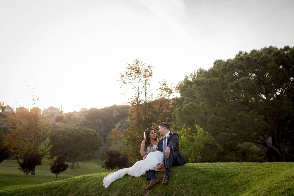 The groom and bride