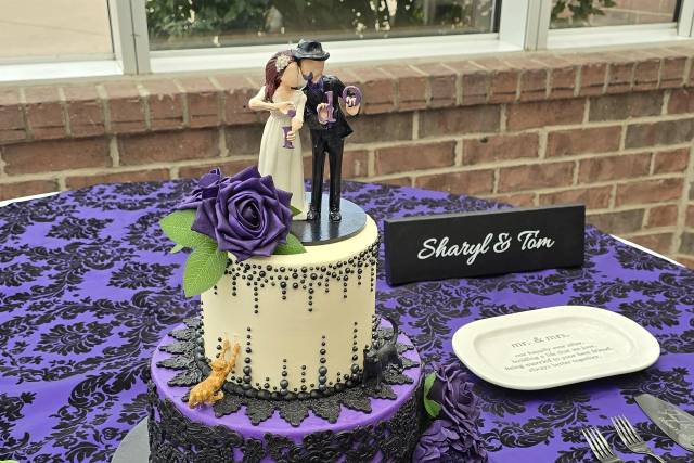 Custom Cake Purple and Black c