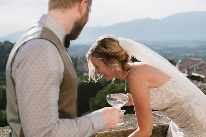 Real bride with braid