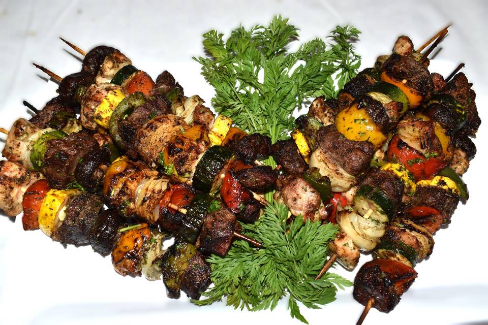 Grilled Chicken & Steak Kabobs