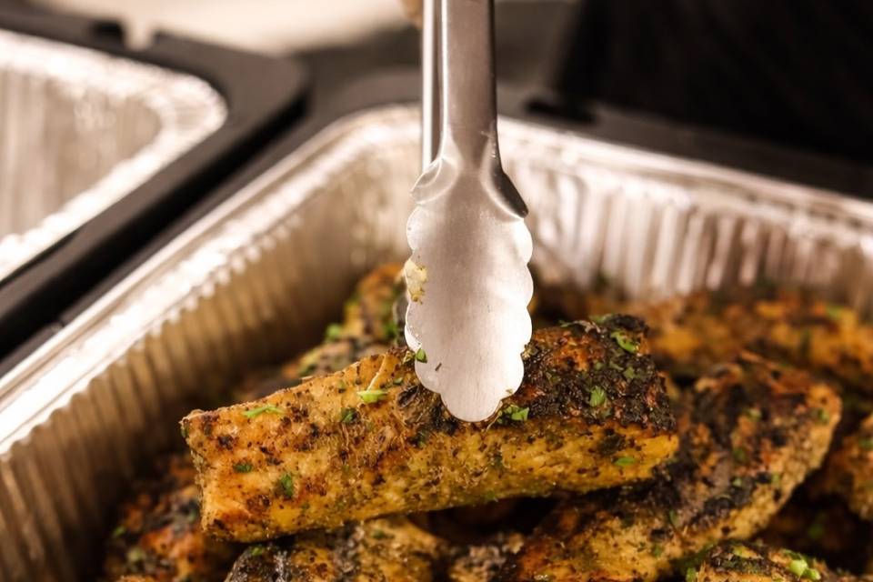 Grilled Salmon w/Herb butter