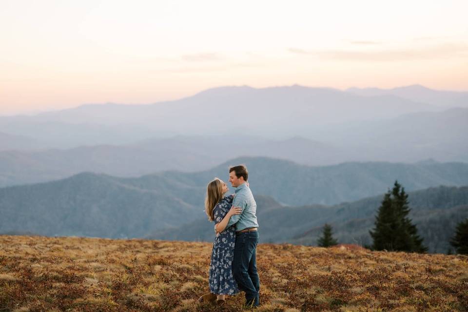 Roan Mountain Engagement Photo