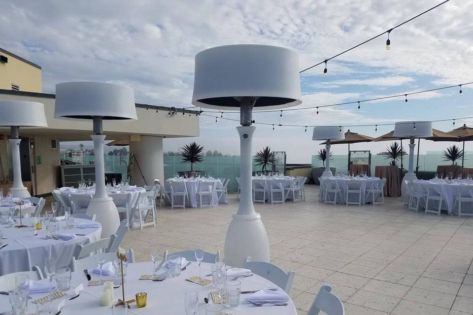Reception on the roof