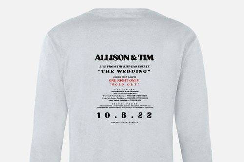 Concert wedding favor tee