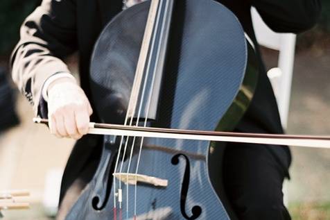 Carbon Fiber cello outdoors