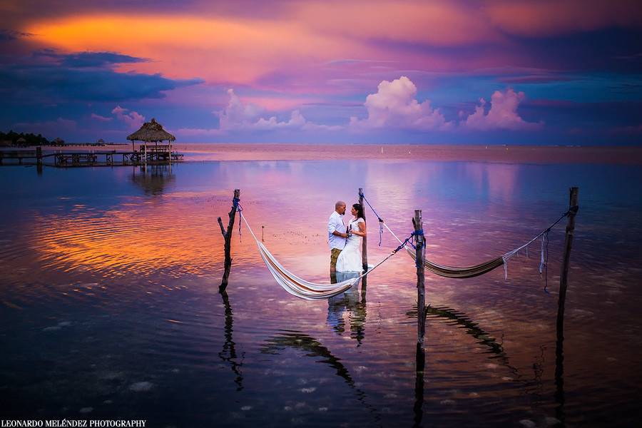 Violet clouds wedding