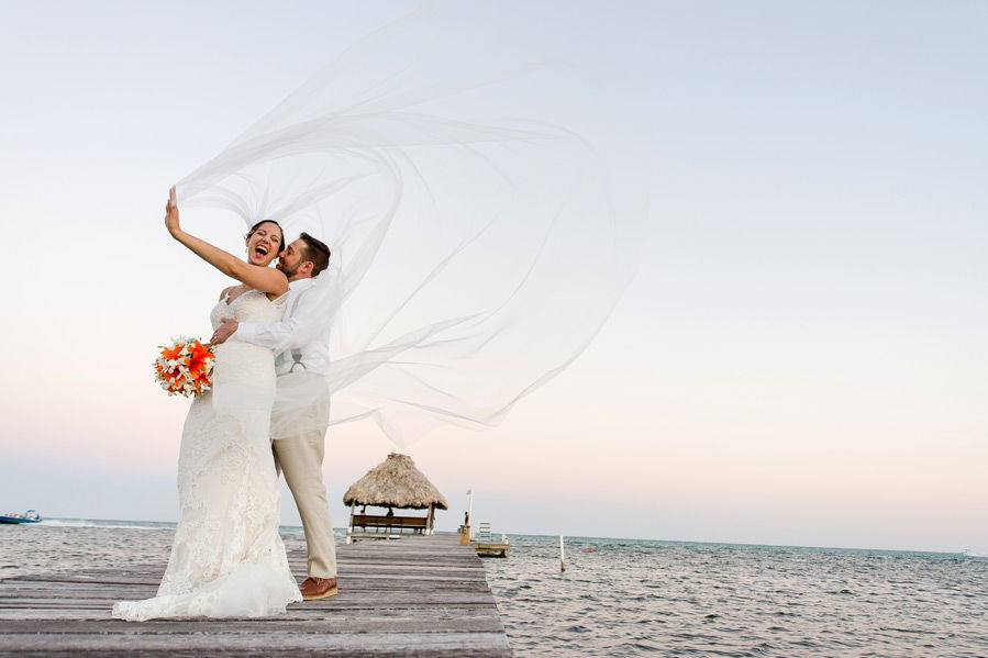 By the beach wedding