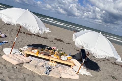 Boho umbrellas with the fringe