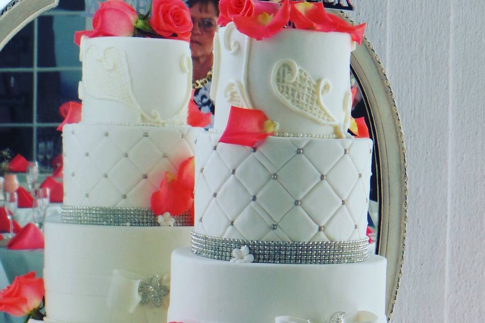 5-tier wedding cake