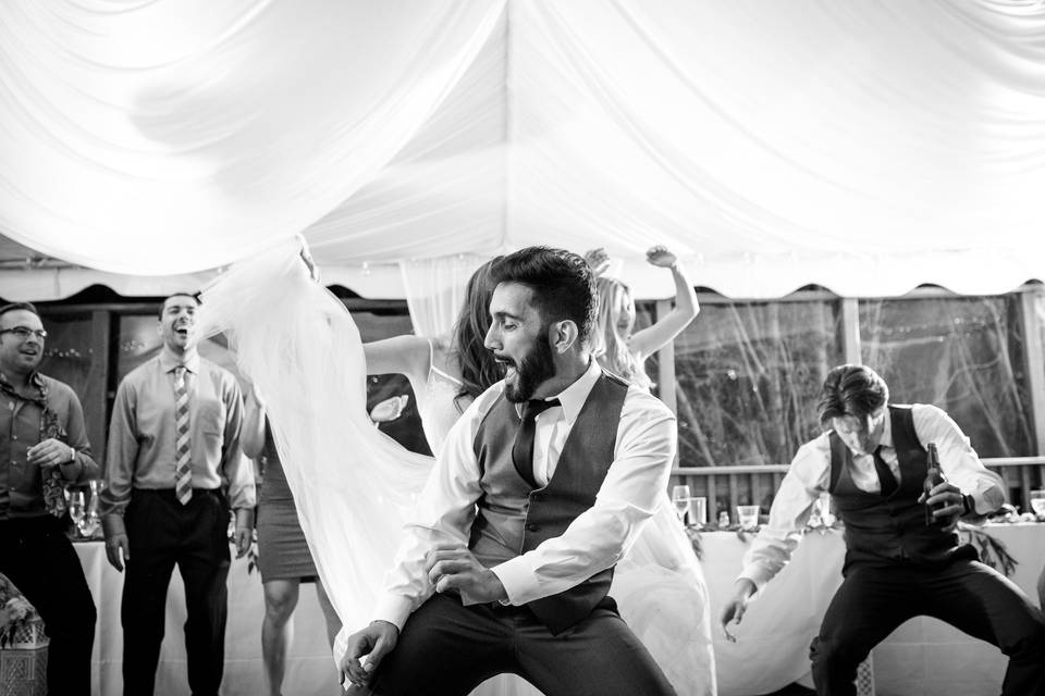 Newlyweds on the dance floor