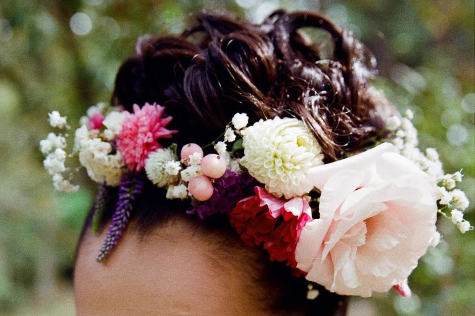 Boho-chic floral crown