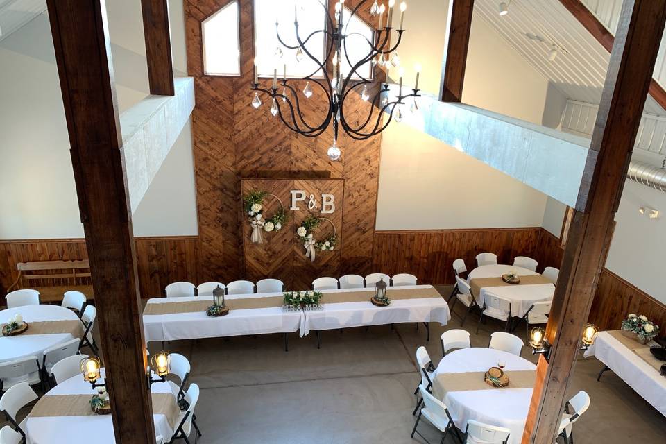 An elegant and rustic reception