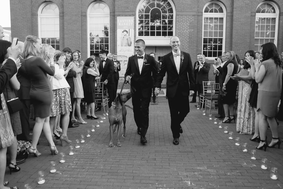 Same Sex Wedding, Grooms and Dog | Edward Underwood Photography
