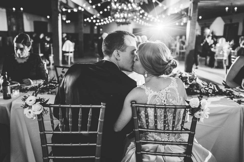Winter winery reception.