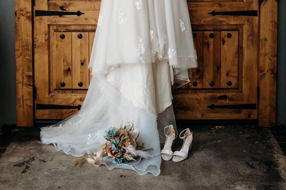 Castle Doors & Wedding Dress