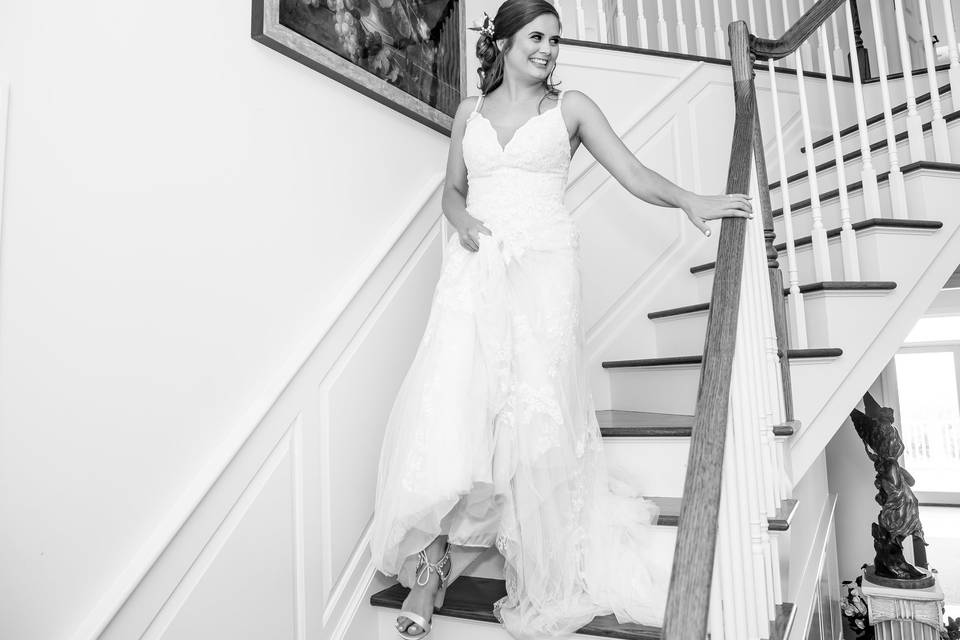 Bride Coming Downstairs