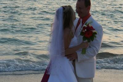 The magic of a beach wedding!