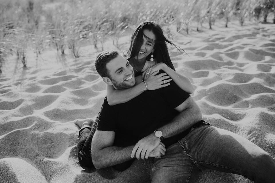 Beach engagement session