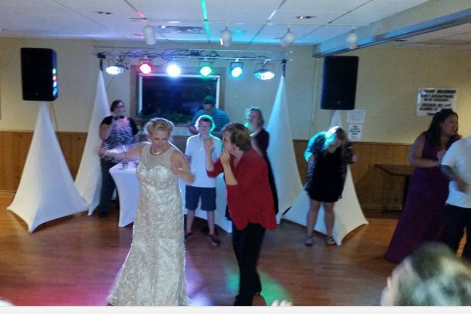 Bride dancing