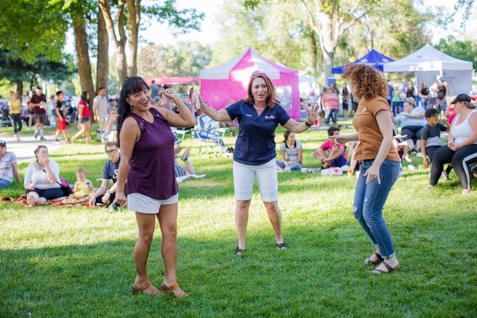 Dancing in the summer sun