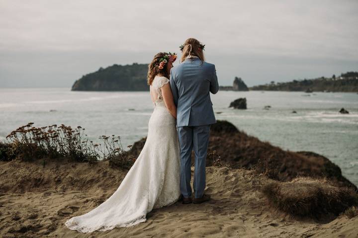 Oceanside intimate wedding