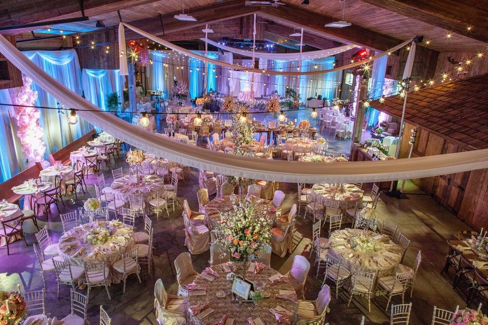 A reception with drapery, Photo Credit: A + A Photography
