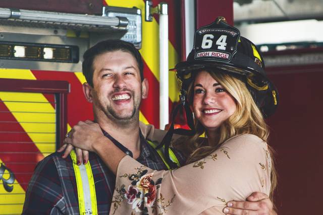 Fireman engagement session