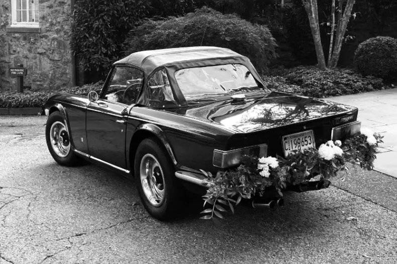 Triumph TR6 at Round Hill Club, Connecticut