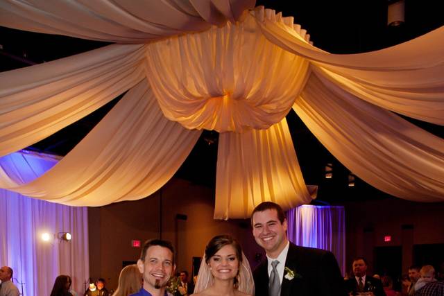 Couple with groomsmen