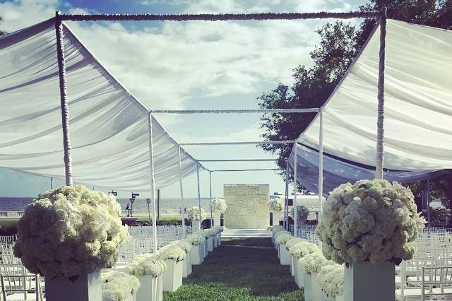 CUSTOM CEREMONY TENT FOR GUEST SEATING